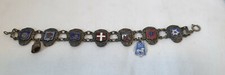 Bettelarmband Antik Wappen Schweiz- Val D Isere  Vintage  Silber/ Versilbert 