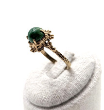 Vintage Jade Ring 333 Gold 8