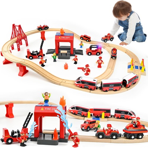 Holzeisenbahn set kinder 58 - set, kinder,