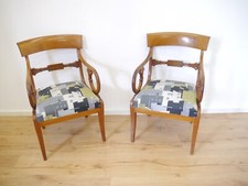 Biedermeier Sessel Stühle 2 Stück  Mahagoni massiv um 1900