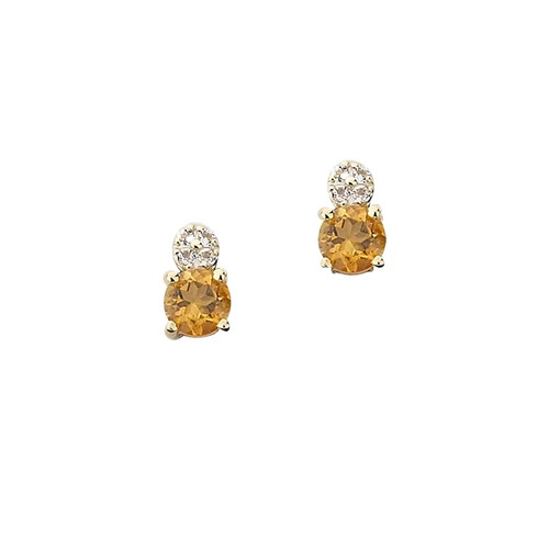 Citrine stud earrings 333 - citrine,