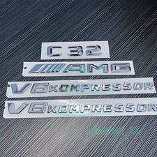 Für Mercedes Benz C32 AMG V6 KOMPRESSOR Embleme Aufkleber Logo Badge Auto NEW