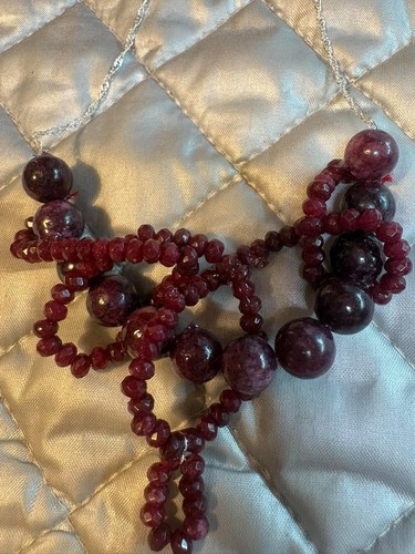 Halskette mit granat steinen - mit,