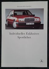 Mercedes 190er W201 Sportline Prospekt/brochure/folleto/opuscolo/broszura 1989