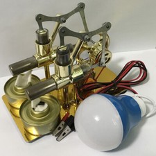 Metall Stirling Motor Motor Generator Modellbausatz Elektrizität Wissenschaft DE