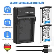 2x 2200mAh 3.7V NP-95 Akku