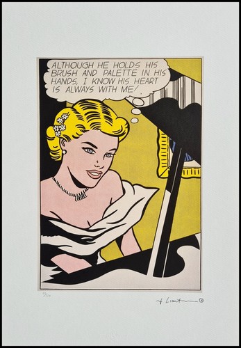 Roy lichtenstein girl at - lichtenstein, *