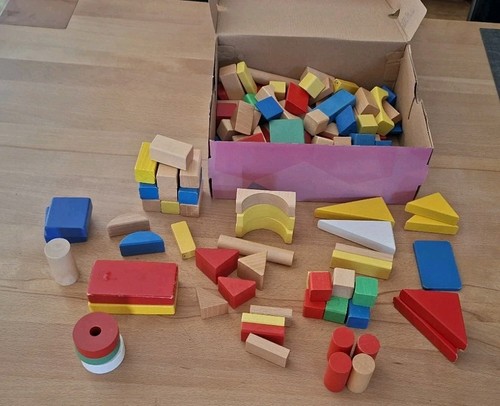 Holzbausteine 165 stück bunte - stück,