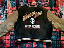 WARNER BROS USA VINTAGE LEDERJACKE  MOTION PICTURES Grösse XL WILDLEDER