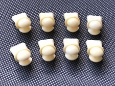 8 Zwischenfeststeller für Vorhangschienen - weiß, Kunststoff, klemmbar, rund