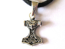 Thors Hammer klein 925'er Silber Ketten Anhänger    / x024