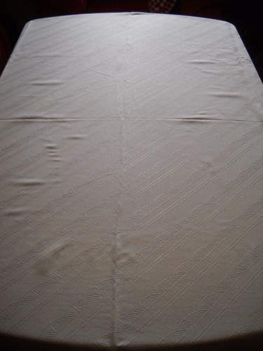 Tischdecke irisette creme - tischdecke,