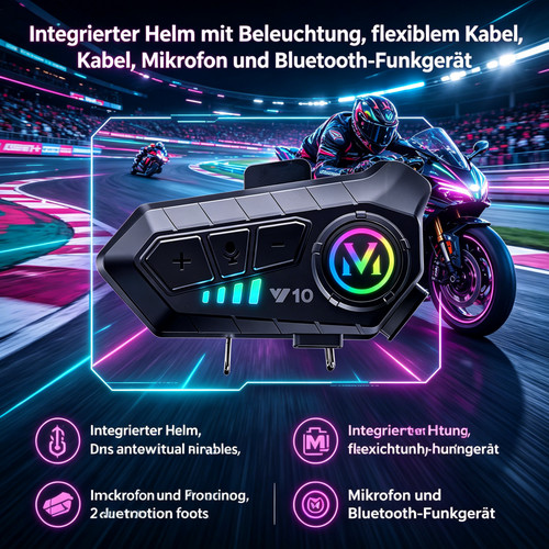 Rgb bluetooth intercom y10 - bluetooth,