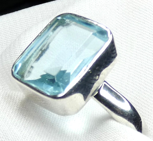 Blautopas ring 925 silber - 925,