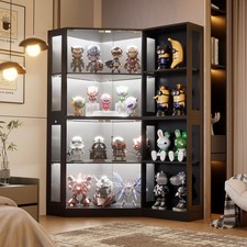 165cm eck glasvitrine - 165cm, mit