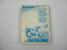 Suzuki GSX750F GSX600F Fahrerhandbuch Betriebsanleitung Owners Manual 1995