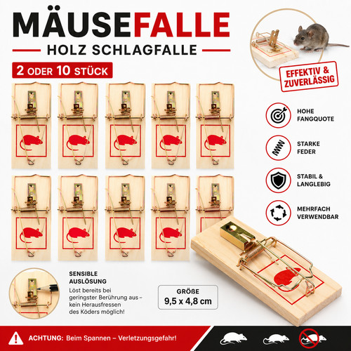 Stück mausefalle holz - stück,