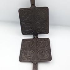 Vintage Georg Fischer GF Schweiz Gusseisen Brazeli Bricelet Presse Keksform