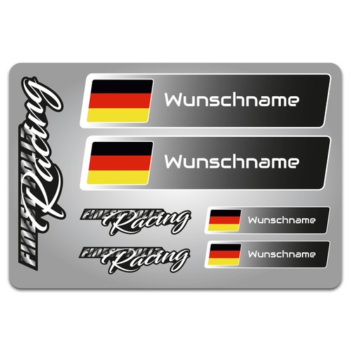 4er set aufkleber - set, wunschname