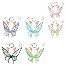 Erwachsene Kinder Schmetterlingsflügel 1Set Fairy Stick Mode Elfen Ohren Schön