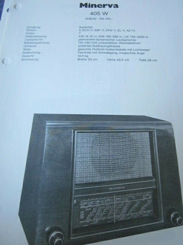 Schaltplan radio minerva - schaltplan, 405
