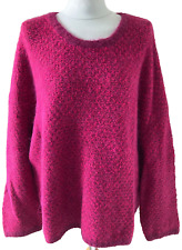 Strickpulli Laura Biagiotti Roma Gr. 46 Wolle rot pink