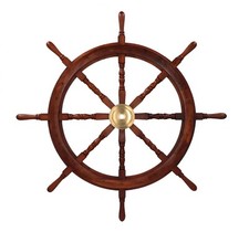 Deko Steuerrad aus Holz Mit