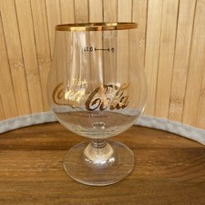 Coca Cola Glas Goldrand Schwenker 0,3 Liter Vintage Sammler