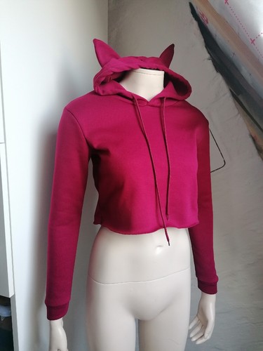Neu croptop neko hoodie - neu,