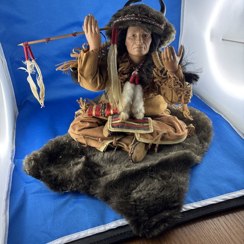 Indianer figur deko sitzend - indianer,