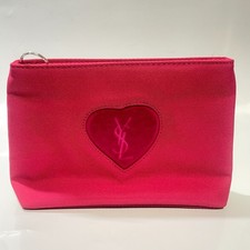 YVES SAINT LAURENT Herz Logo Kosmetiktasche Kosmetiktasche Etui Vivid Pink YSL