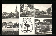 Ansichtskarte Neugersdorf / Sachsen, Wasserturm, Hauptstraße, Kirche, Wappen 