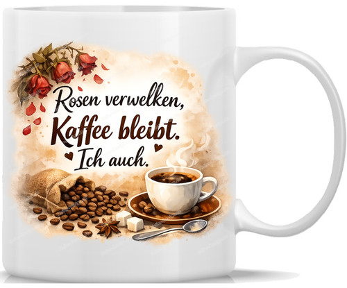 Tasse kaffeebecher rosen - kaffeebecher,