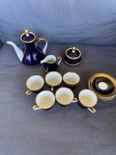 Mokka Service, Weimar-Porzellan⭐Kobalt Blau ⭐