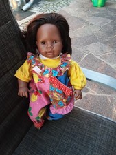 Zapf Puppe Dunkel Pigmentiert 50 Cm, Weicher Körper, Schwarze Haare 