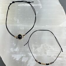 ? Armband Makramee Glücksarmband Handmade Gold Schwarz Filigran Geschenk ?