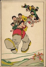 Künstler Ak Links, Däumling