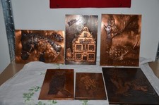 6 x Kupfer Wandbild