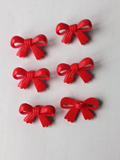 Knöpfe Schleifen rot 19x29mm Basteln