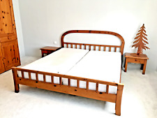 LENO Hochwertiges Bett mit Lattenrost 180 x 200 Massivholz Holz Doppelbett