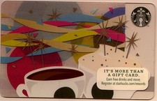 Geschenkkarte, Gift Card STARBUCKS USA 2013, Coffee-Tasse und Sterne # 6096