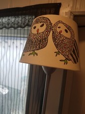 Stehlampe Ikea Eulenlampe mit Schirm und 2 LED Leuchtmitteln