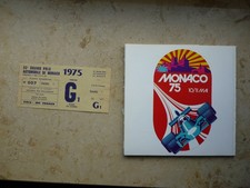 Monte Carlo Formel 1 Grand Prix 1975 Original Fotos und Eintrittskarte