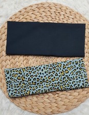 Kinder Damen Set 2 Stück Haarband Stirnband Jersey Leopard mint Uni KU 52-56