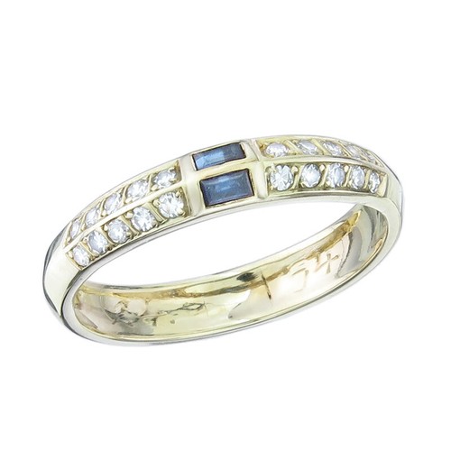 Ring diamanten saphire 585er - diamanten,