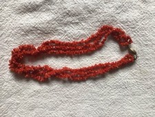 korallenkette rot dreireihig