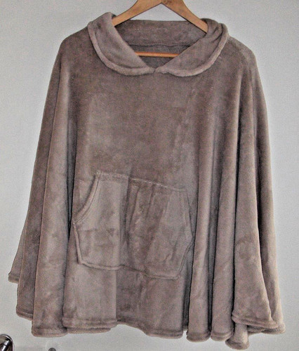 Poncho fleece beige - poncho,