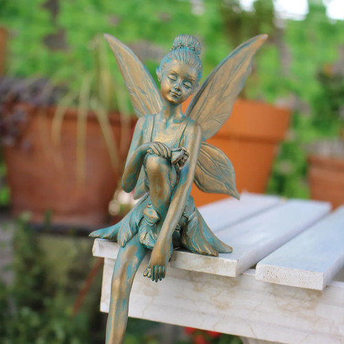 Bronze fairy figur - fairy,