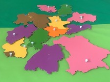 Montessori Nienhuis Deutschland Puzzle Holz Bundesländer Lernmaterial Erdkunde