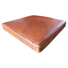 Braunes Sitzkissen Lederkissen